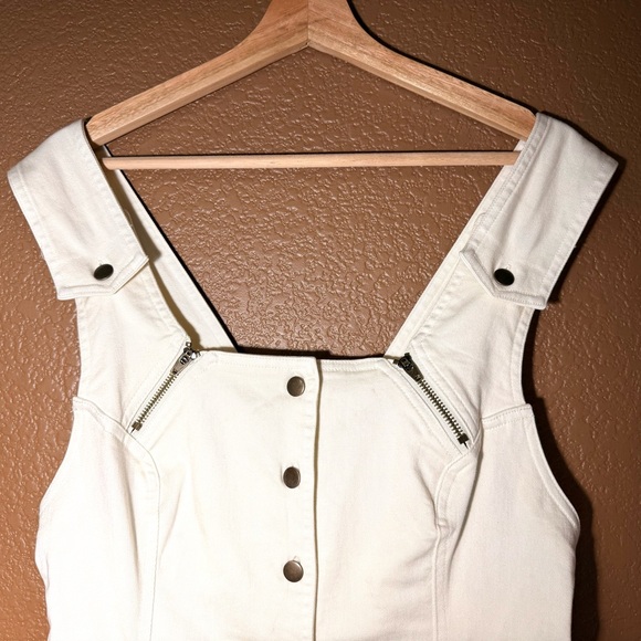 Free People Desert Desire Midi Dress Button Down Cream Size M NWOT Boho Coastal - Picture 7 of 12